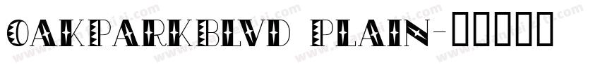 OakParkBlvd Plain字体转换